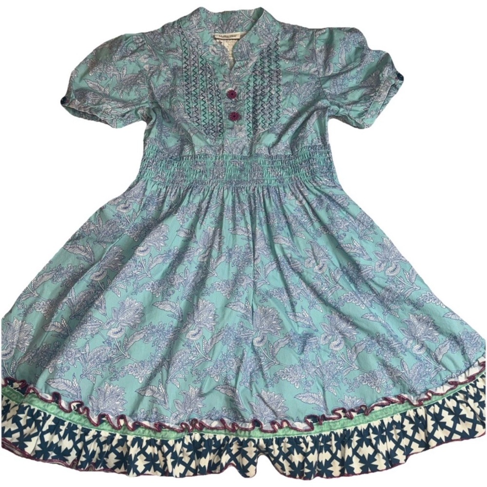 Matilda Jane Tidal Toile Dress 6 Blue White